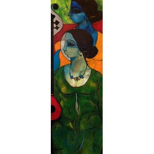 Abrar Ahmed, 12 x 36 Inch, Oil on Canvas, Figurative Painting, AC-AA-606